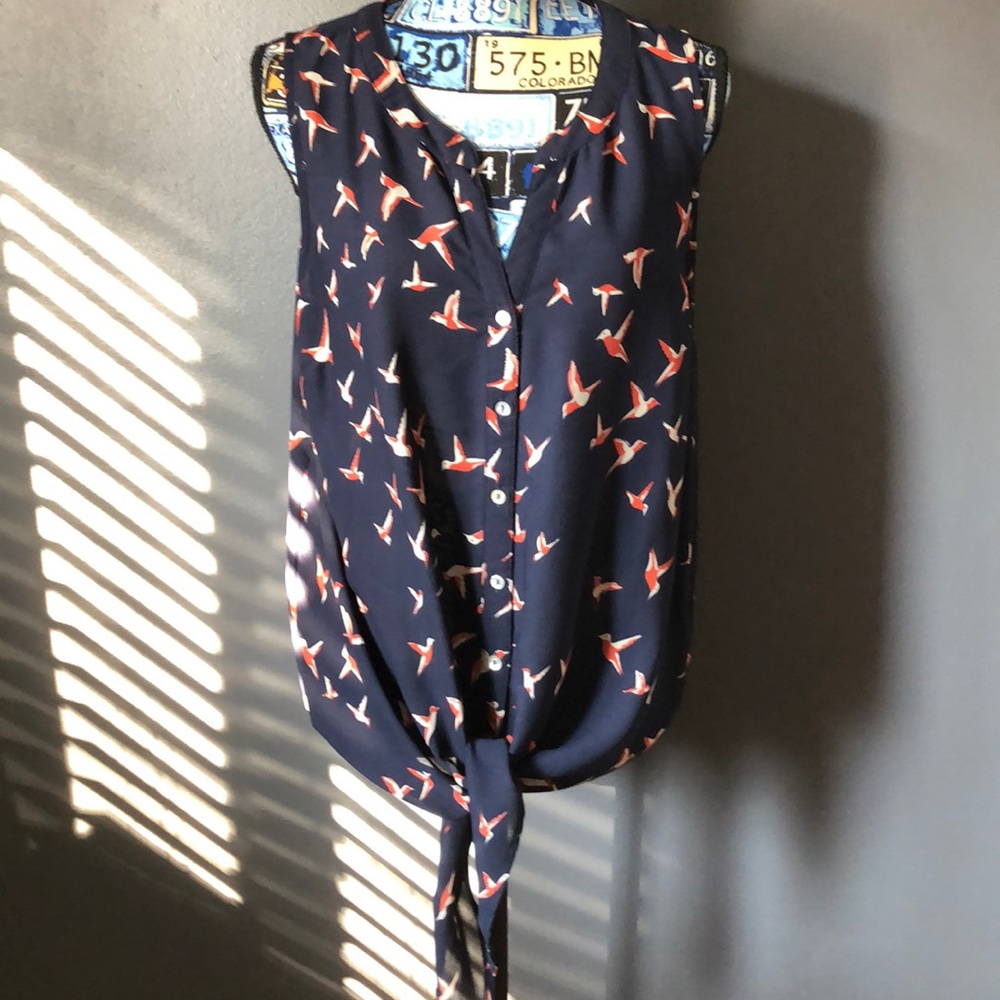 Limited hummingbird print blouse